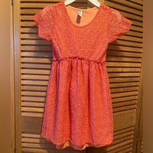 Mignone Coral Lace Dress